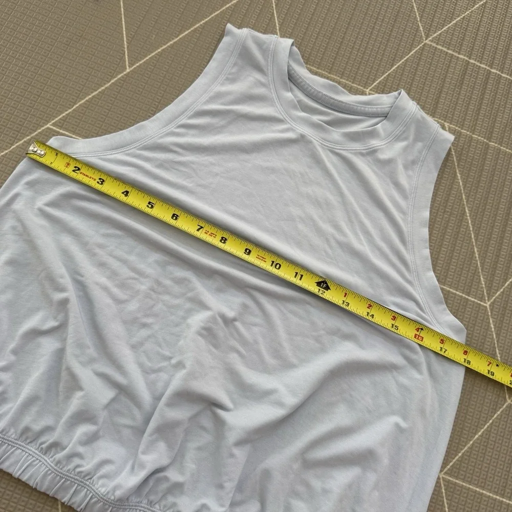 Lululemon‎ Jersey Training Elastic-Hem Tank Top 8 Starch Blue LW1FR9S